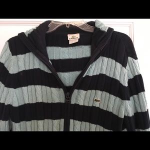 LACOSTE zip sweater hoodie